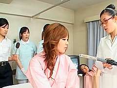Asian cute patient gets pussy checked at the gynecologist