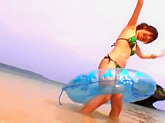 Horny Japanese model Miu Fujisawa in Hottest College, Beach JAV video