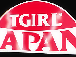 TGIRLJAPAN – Redhead Japanese tgirl in stockings masturbates